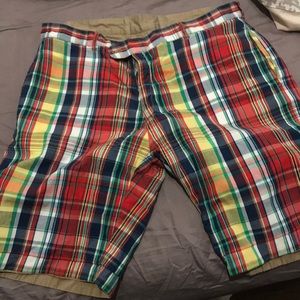 Khaki / Plaid Polo reversible shorts